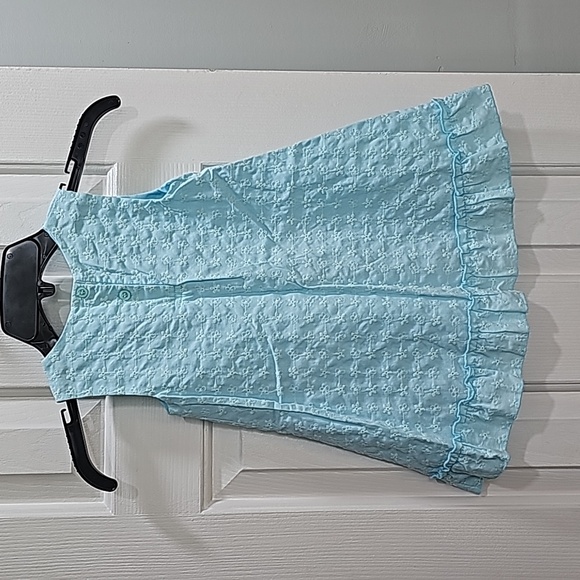 B.T. Kids Light Blue Embroidered Dress Kid Size 3T - Picture 9 of 11